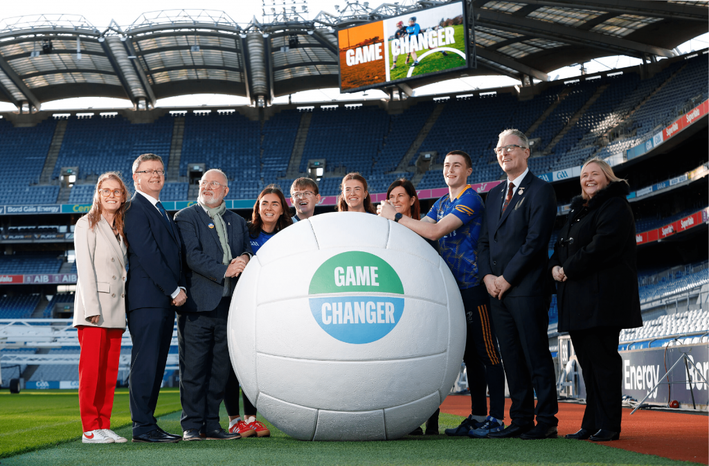 Game Changer Launch with large branded ball